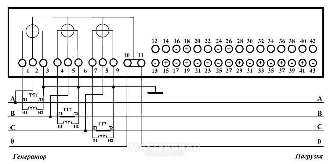 Подключение счетчика меркурий через трансформаторы Электросчетчик меркурий 230 с схема подключения через трансформаторы тока