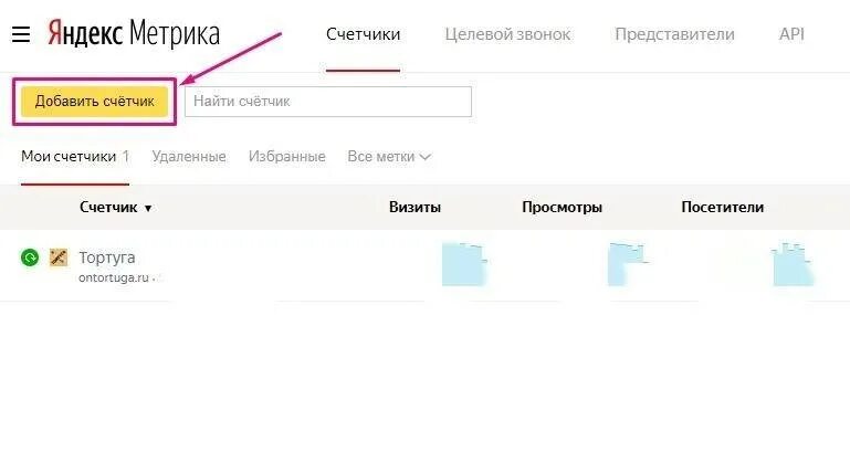 Подключение счетчика метрики Регистрация счетчика яндекс метрика