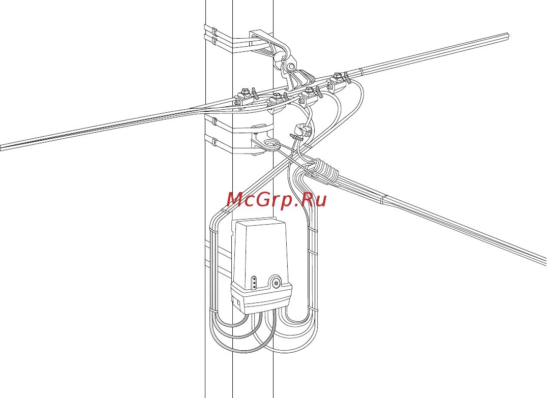 Подключение счетчика на опоре схема Энергомера CE308-C36 СПОДЭС / DLMS 22/48 К потребителю