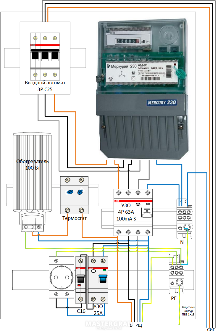 Подключение счетчика отопления Трехфазный электросчетчик меркурий 230 схема