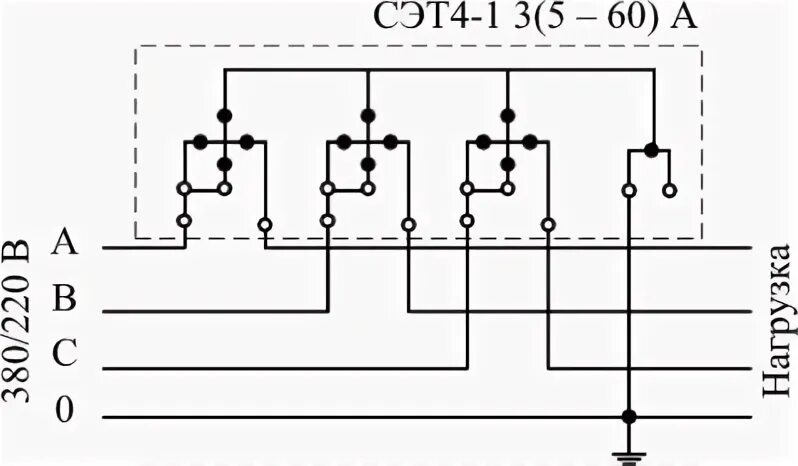 Подключение счетчика сэт 4тм 03м схема Схемы включения однофазных счетчиков, Схемы включения трехфазных счетчиков в эле
