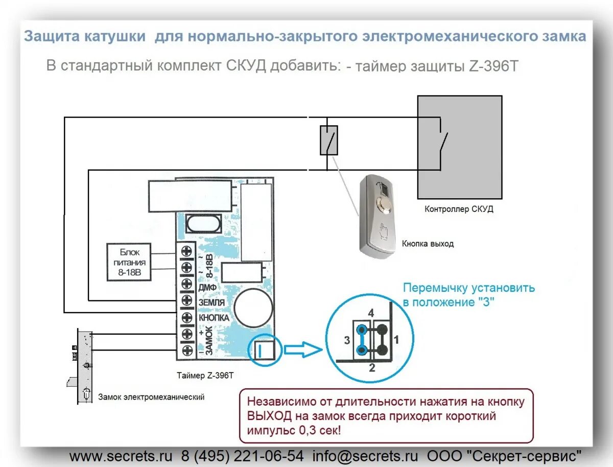 Подключение считывателя к электромеханическому замку cisa Защита катушки электромеханического замка Cisa Секрет- Сервис