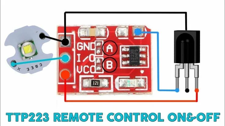 Подключение сенсорной кнопки How To Make Remote Control On&Off Switch Using TTP223 in 2022 Remote control, El