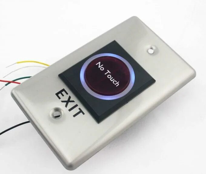 Подключение сенсорной кнопки выхода Infrared Sensor No Touch Exit Push Button Door Release Switch 5 Wire