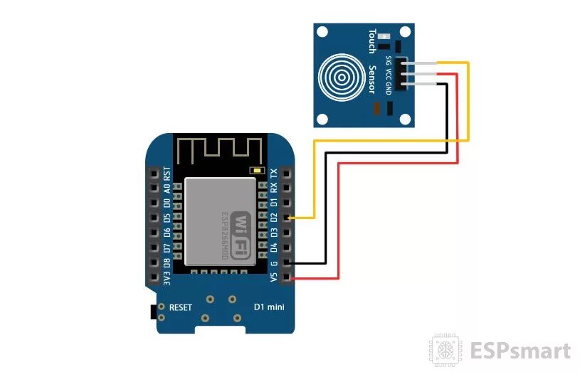 Подключение сенсорных кнопок тиайс сс2 Подключение сенсорной кнопки TTP223 к ESP8266 " ESPsmart - создавай и управляй с