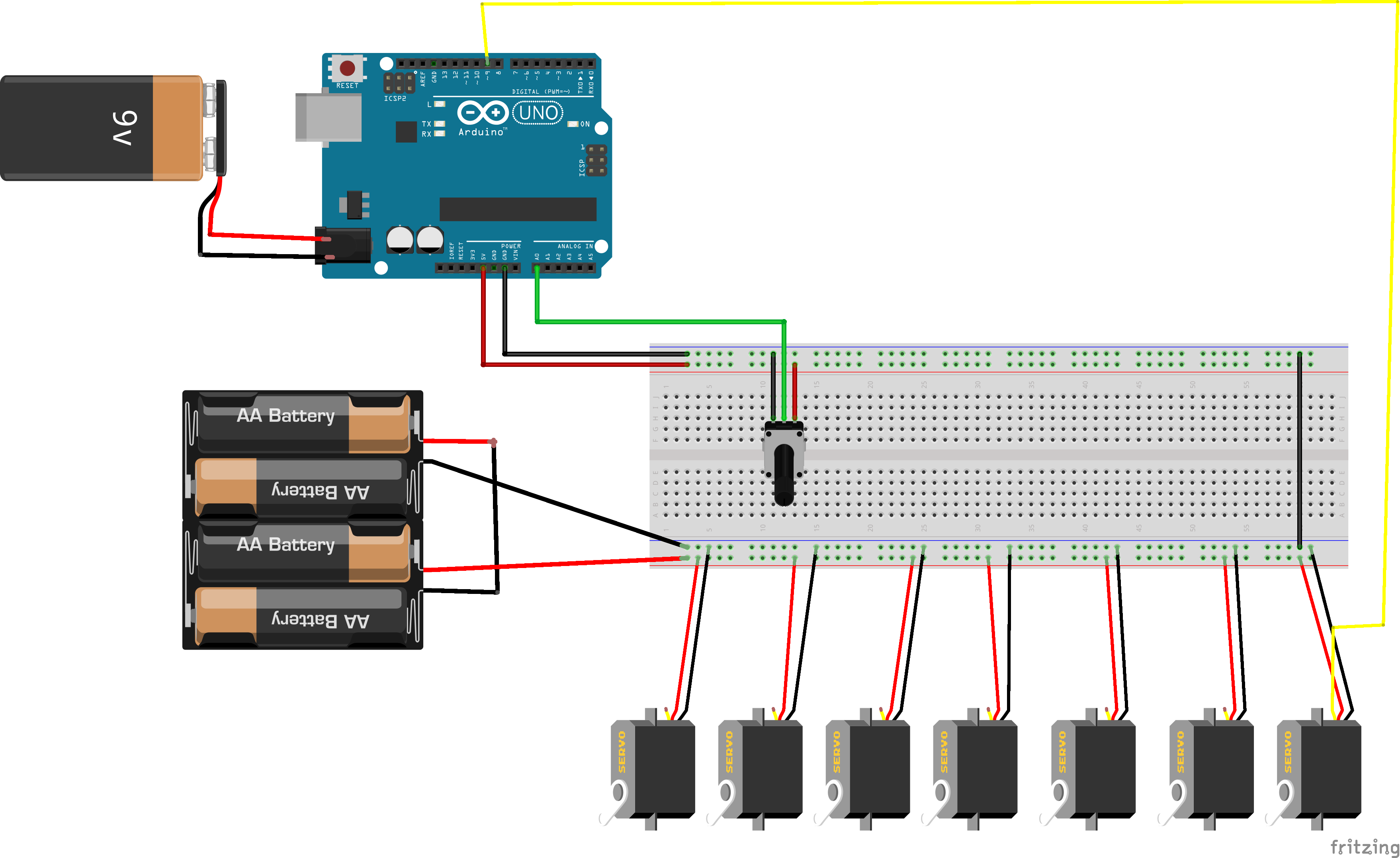 Подключение серво к датчику клавиатуры 4 3 arduino - DC Servos moving randomly - Robotics Stack Exchange