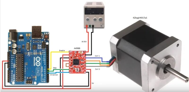 Подключение шагового двигателя Épinglé sur Arduino