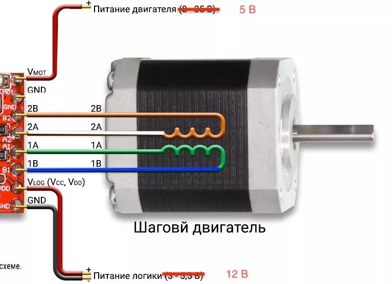 Подключение шагового двигателя 6 проводов Опыт изучения Arduino. Подключение шагового двигателя. Часть программная и налад