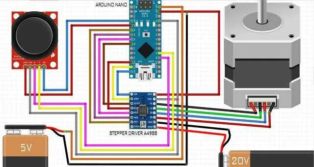 Подключение шагового двигателя 6 проводов Управление шаговым двигателем с помощью arduino и драйвера a4988