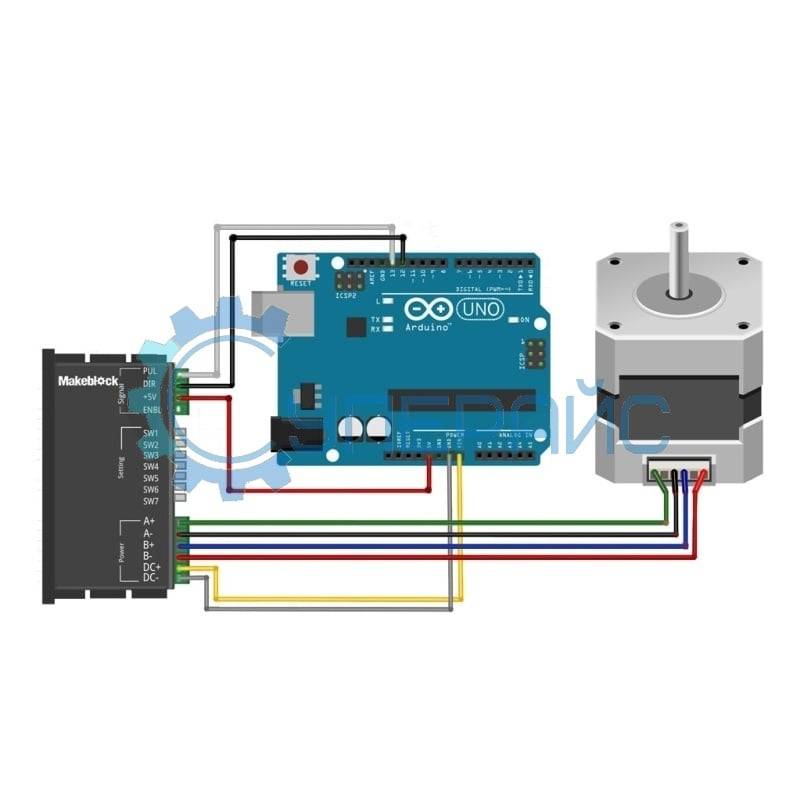 Подключение шагового двигателя без драйвера Драйвер шагового двигателя SUMTOR MB450A (4,2 А, одноканальный, двухфазный) купи