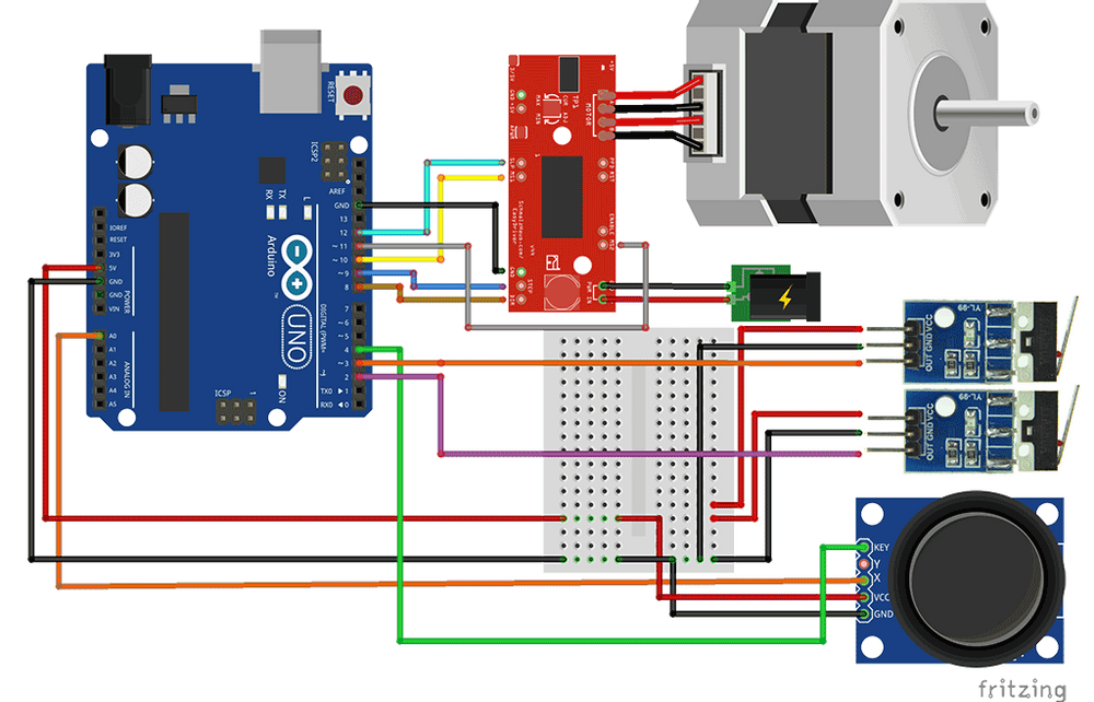 Подключение шагового двигателя к ардуино Arduino NEMA stepper control with Joystick and Limit Switches Arduino, Stepper m