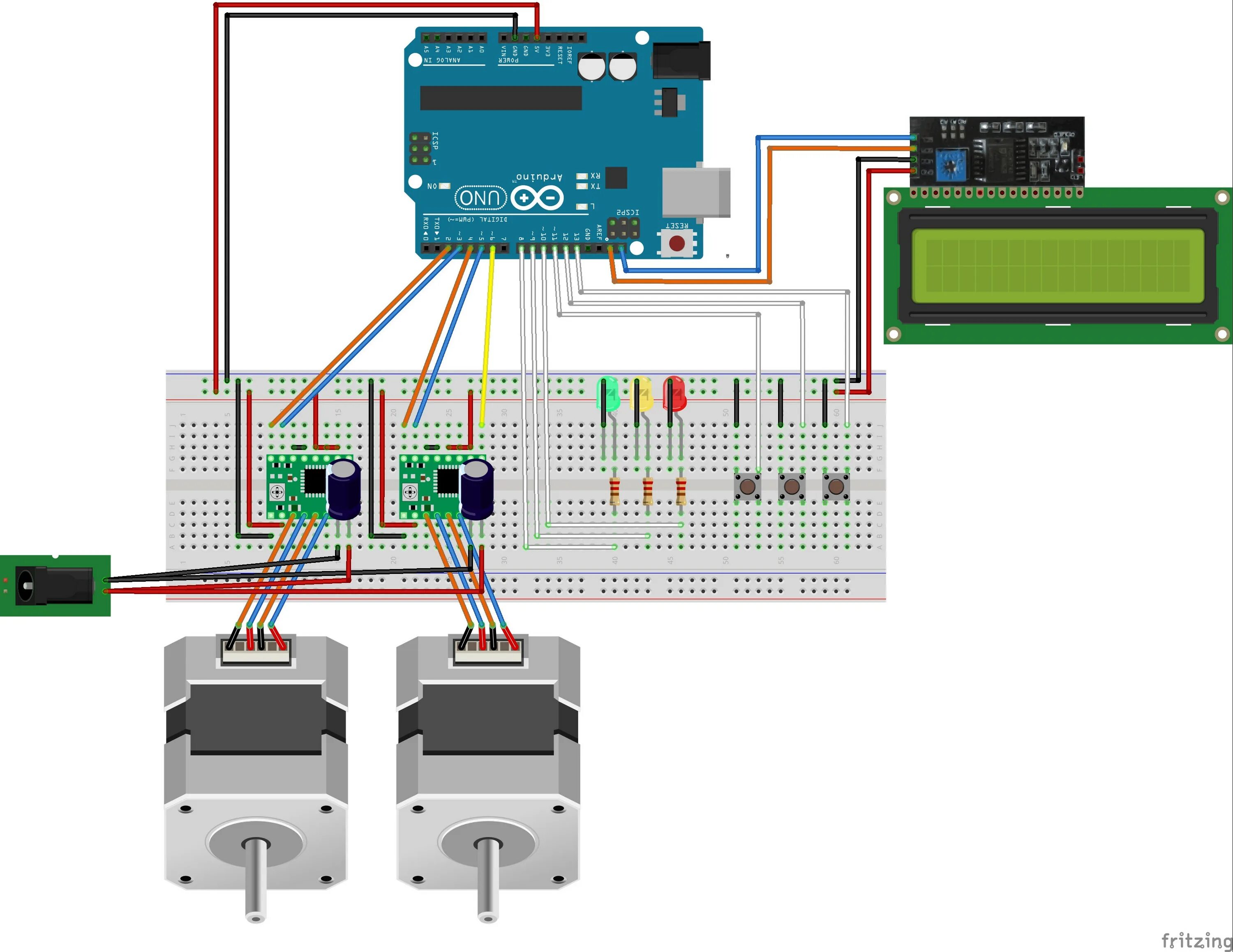 Подключение шагового двигателя к ардуино arduino uno - Powering two stepper motors with A4988 drivers - Arduino Stack Exc