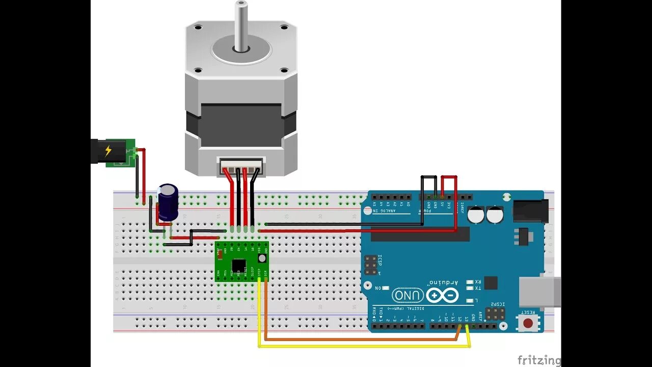 Подключение шагового двигателя nema 17 Arduino + A4988 + NEMA17 testing how-to + code in description - YouTube