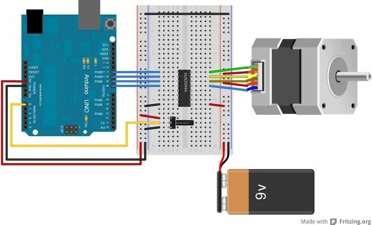 Подключение шагового двигателя от dvd к ардуино StepperOneStepAtATime Arduino, Stepper motor, School help