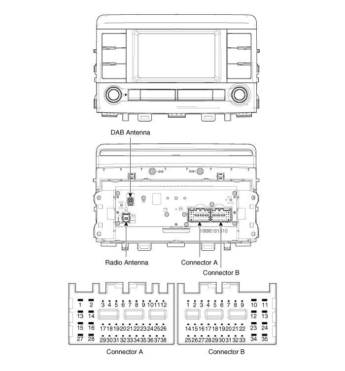 Подключение штатной магнитолы киа рио 4 Kia Rio: Audio / Audio Unit