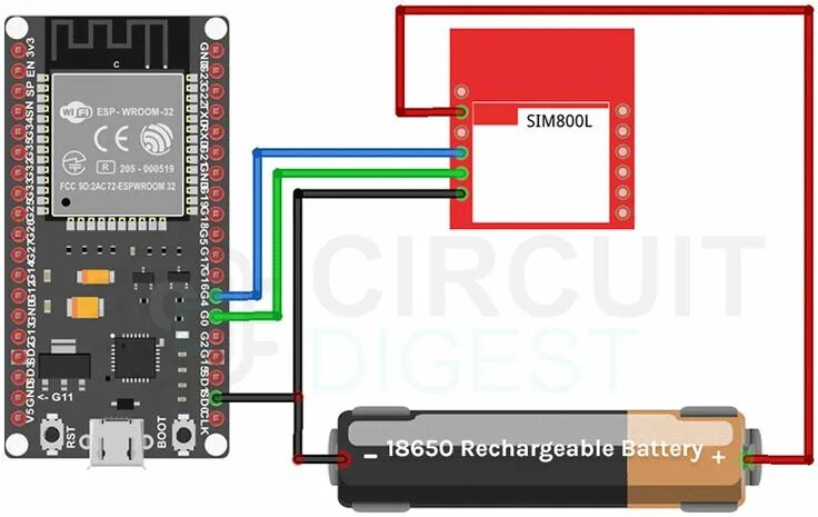 Подключение si 10 ESP32 SIM800L GSM Module Circuit Connections Programming humor, Circuit, Iot pro