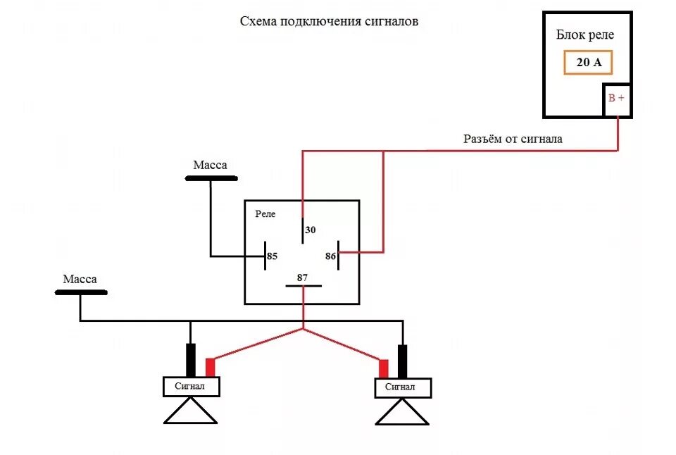 Подключение сигнала через реле схема нива Ну шо подельнички, АКБ бомбим? - Toyota Corolla (140/150), 1,6 л, 2010 года элек