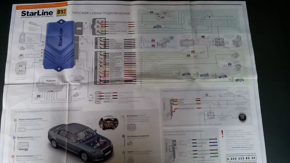 Подключение сигнализации а91 поставил сигналку starline b92 dialog - Mitsubishi Lancer IX, 1,6 л, 2006 года э