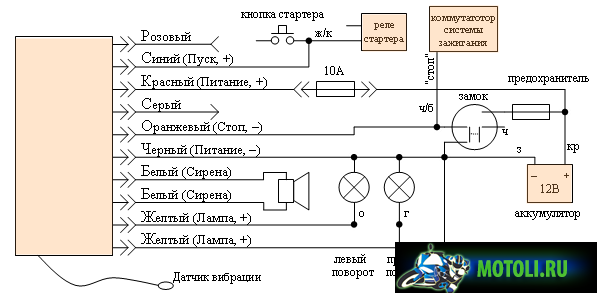 Подключение сигнализации альфа Как установить сигнализацию на скутер - теория, практика, рекомендации " MOTOLI.