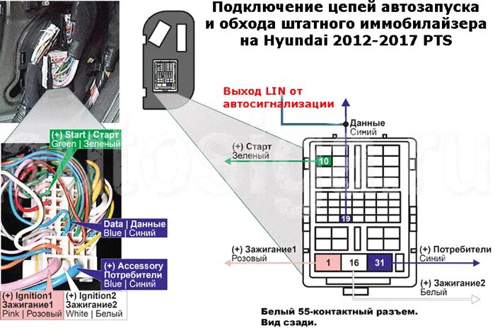 Подключение сигнализации хендай солярис Установка сигнализации на Hyundai I40 2014 PTS - подключение автосигнализации, о