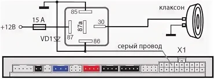 Подключение сигнализации к клаксону Блог GeXXL