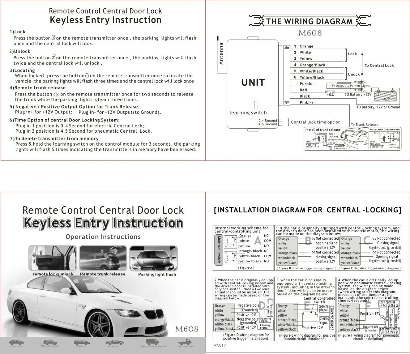 Подключение сигнализации keyless entry High Promotional For Dc 12v Car Alarm 1 Way Keyless Entry - Buy One Way Keyless 