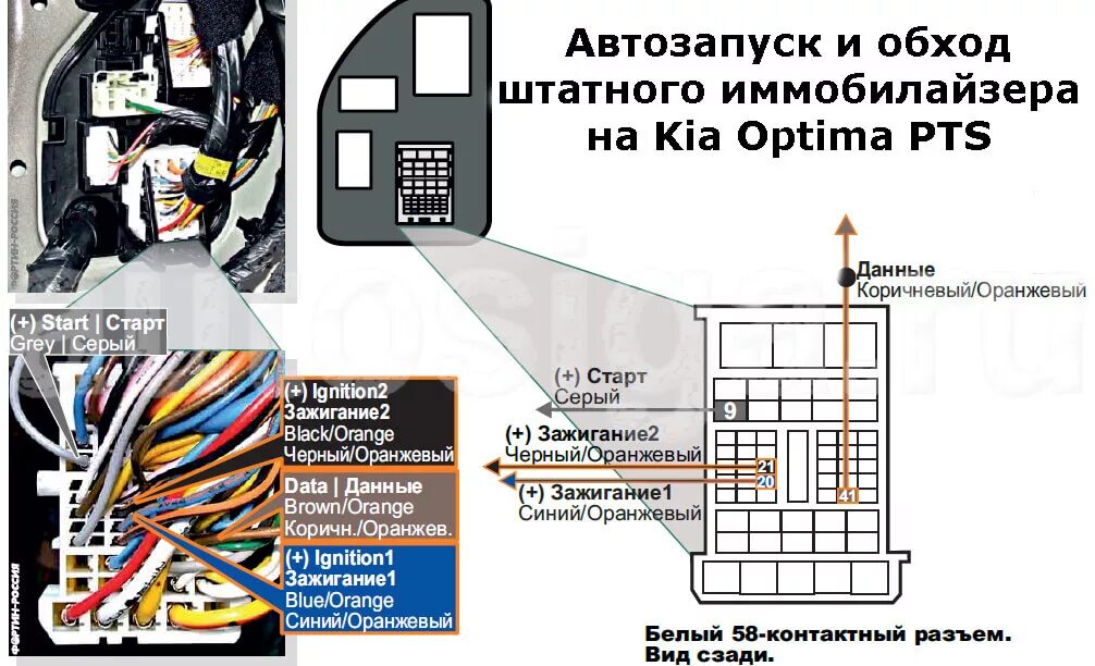 Подключение сигнализации на киа соренто 4 Установка и подключение сигнализации на Kia Optima PTS 2013