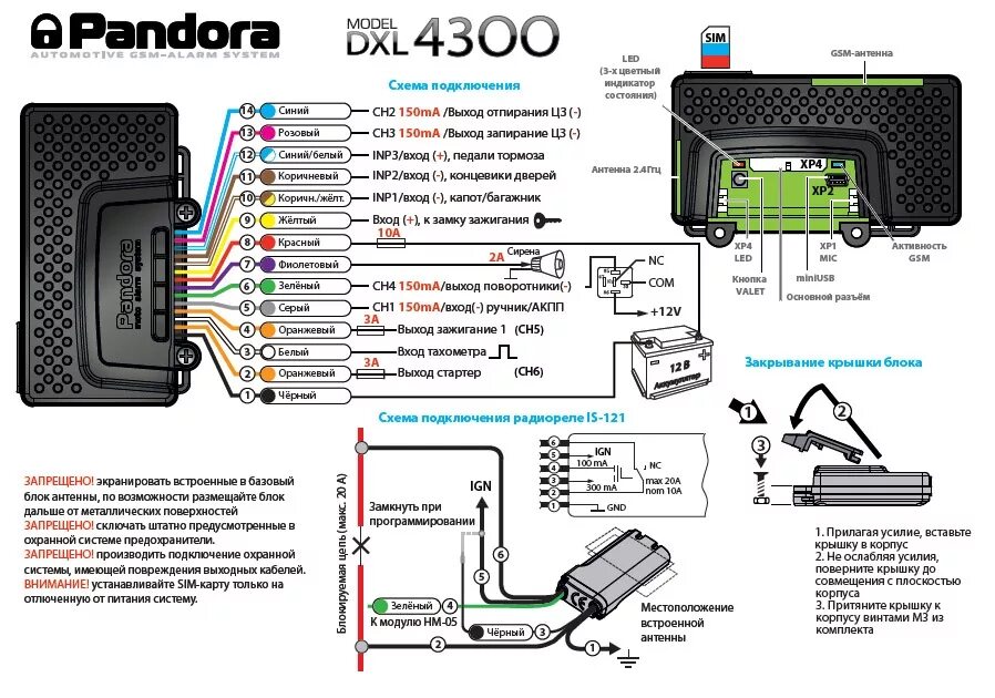 Подключение сигнализации pandora Доработанный GSM охранный комплекс+ Тонировка - Suzuki Grand Vitara (2G), 1,6 л,