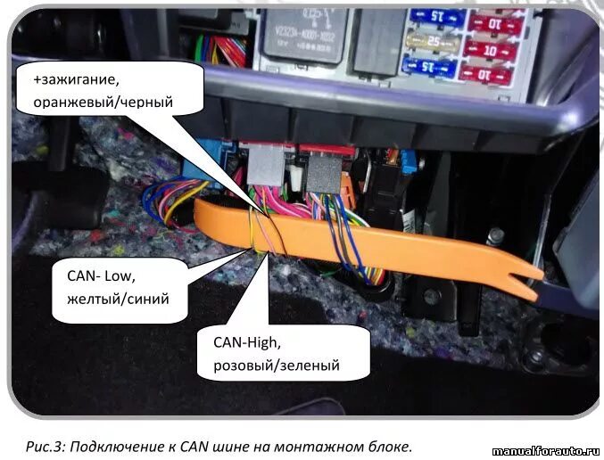 Подключение сигнализации по can шине Установка сигнализации Лада Калина 2, Точки подключения - Шерхан Manualforauto.r