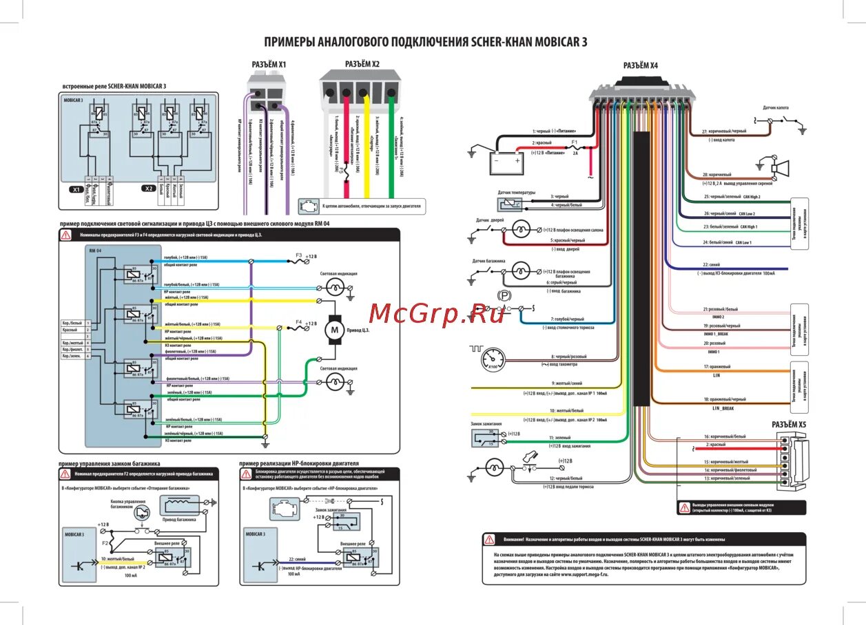 Подключение сигнализации scher khan x1 Scher-Khan MOBICAR 3 Схема подключения онлайн