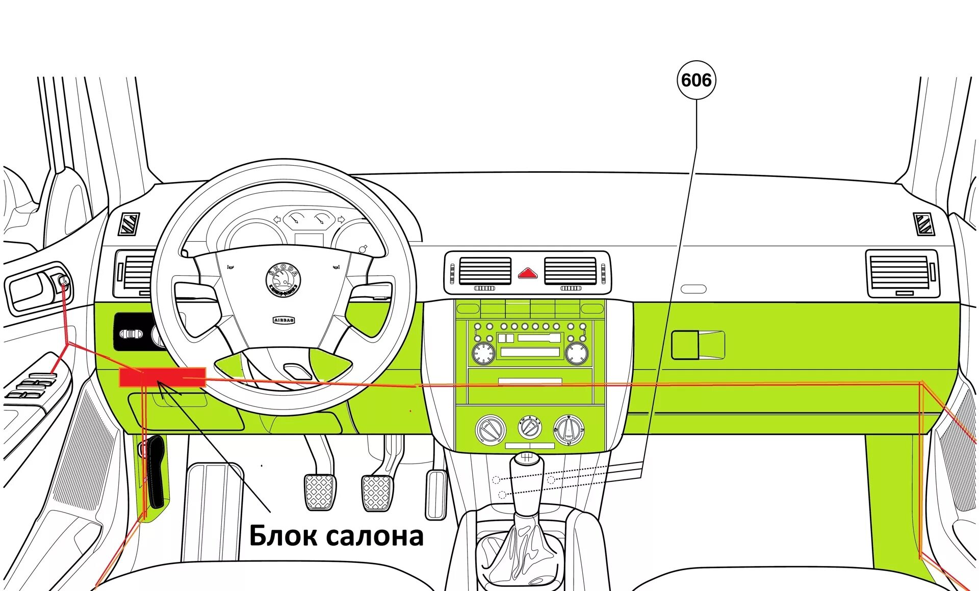 Подключение сигнализации шкода фабия Блок салонной электрики. - Skoda Fabia Mk1, 1,4 л, 2001 года электроника DRIVE2