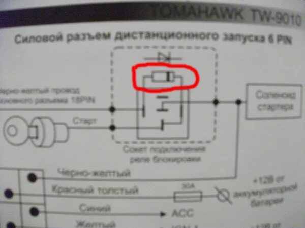 Подключение сигнализации томагавк 9010 с автозапуском приора Ответы Mail.ru: Ребята подскажите пожалуйста что это за штучка обведенная красны