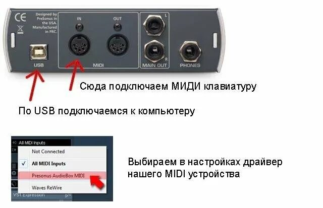 Подключение синтезатора к компьютеру через usb Миди MIDI кабель 4,7 метра - купить в Москве, цена 1 500 руб., продано 8 августа