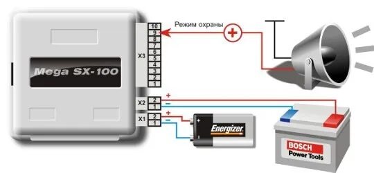 Подключение сирены к сигнализации Сирена подключение