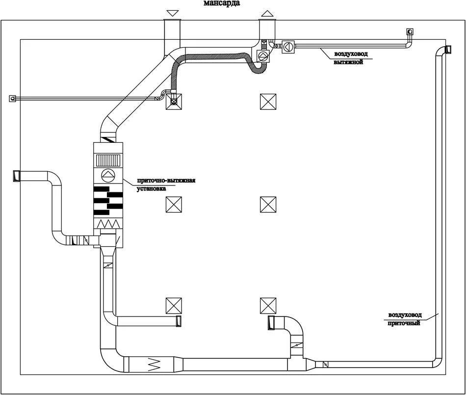 Подключение систем вентиляции Схема системы вентиляции фото - DelaDom.ru