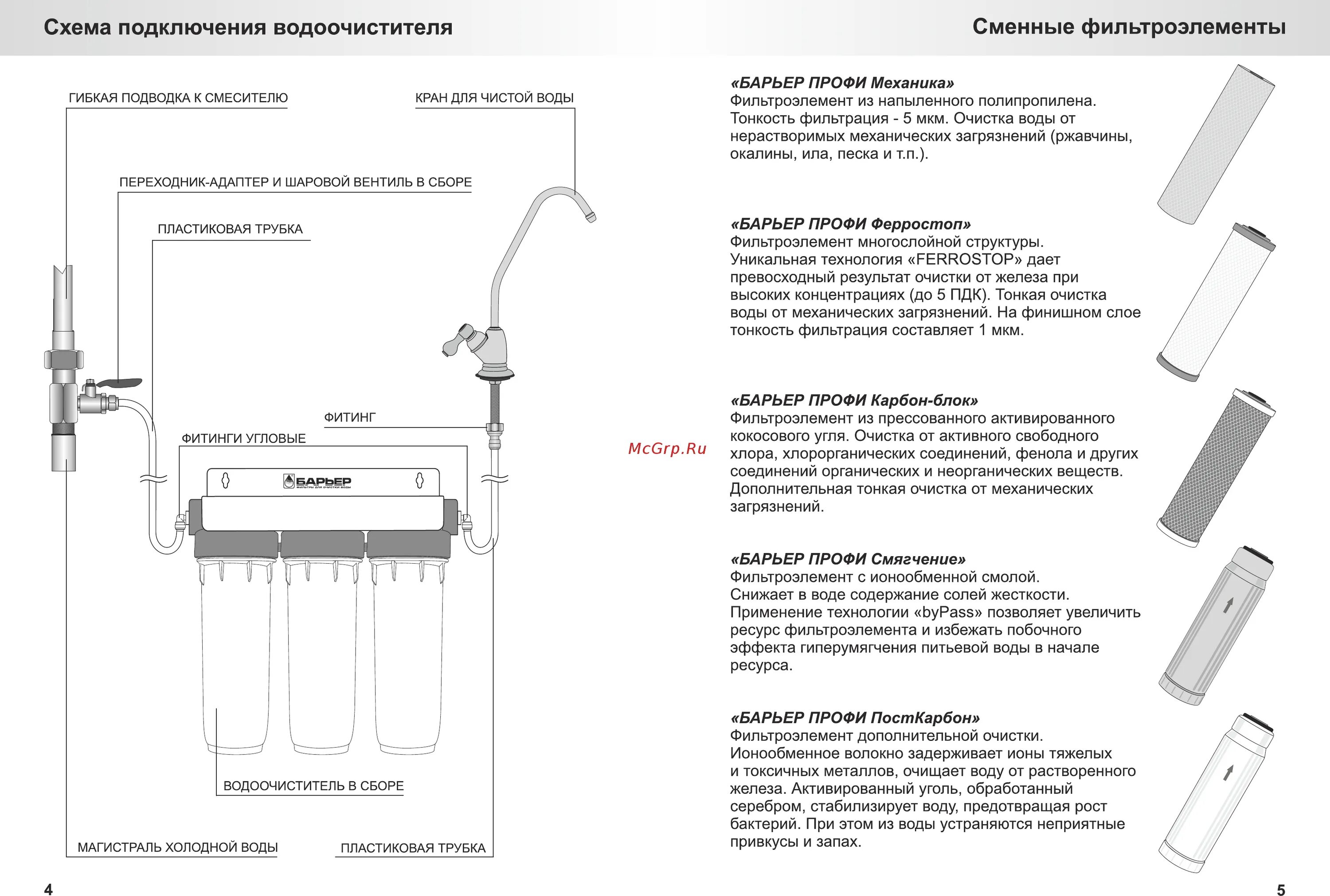 Подключение системы очистки воды барьер Барьер профи смягчение 4/8 Схема подключения водоочистителя сменные фильтроэлеме