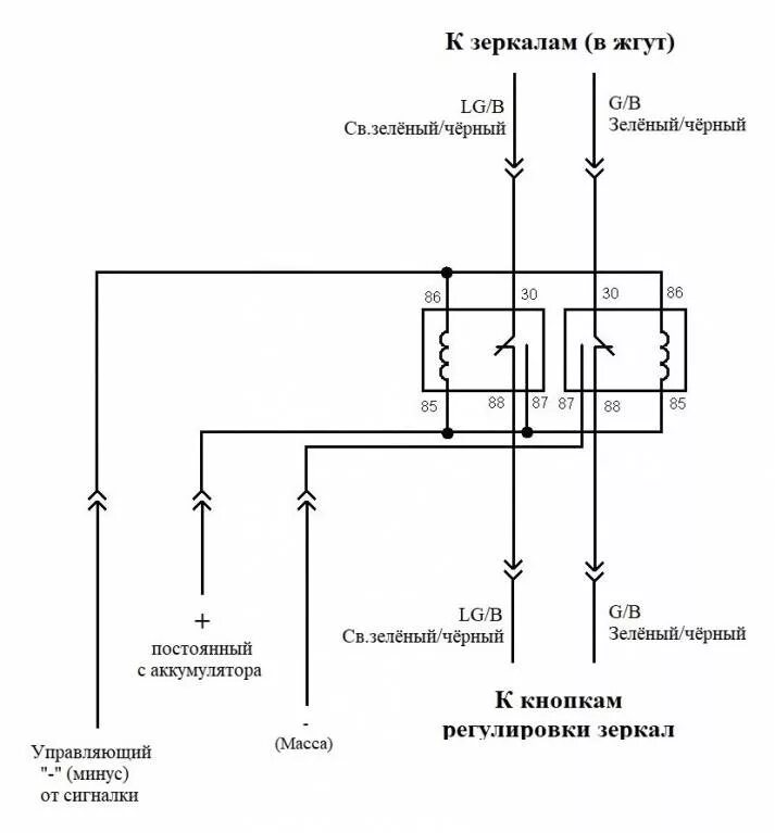 Подключение складывания зеркал к сигнализации Автоматическое "складывание/раскладывание" боковых зеркал - Клуб любителей микро