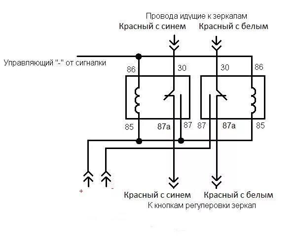 Подключение складывания зеркал к сигнализации Доводчик стекол и автоматическое складывание зеркал при постановке на охрану - H