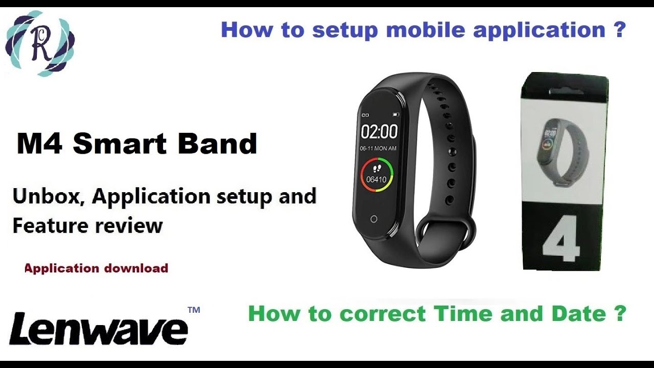 Подключение smart band active к телефону M4 Smart Band (FitPro application) - Unboxing, Setup date/Time, First time setup