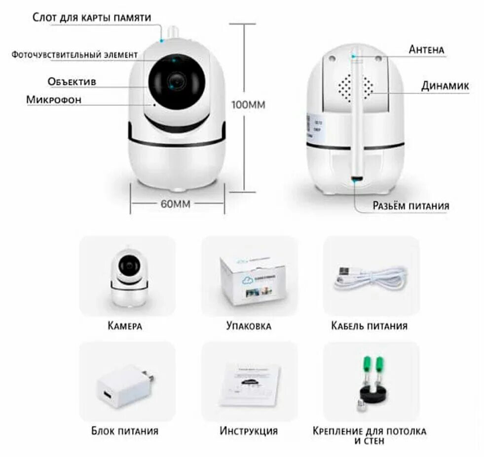 Подключение смарт камер Беспроводная IP Wi-Fi видеокамера LS Vision / Домашняя камера 360 / Домашняя кам