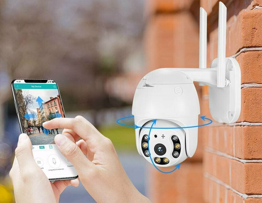 Подключение смарт камер Уличная беспроводная камера наблюдения WiFi smart camera 2MP - / Уличная ip-каме