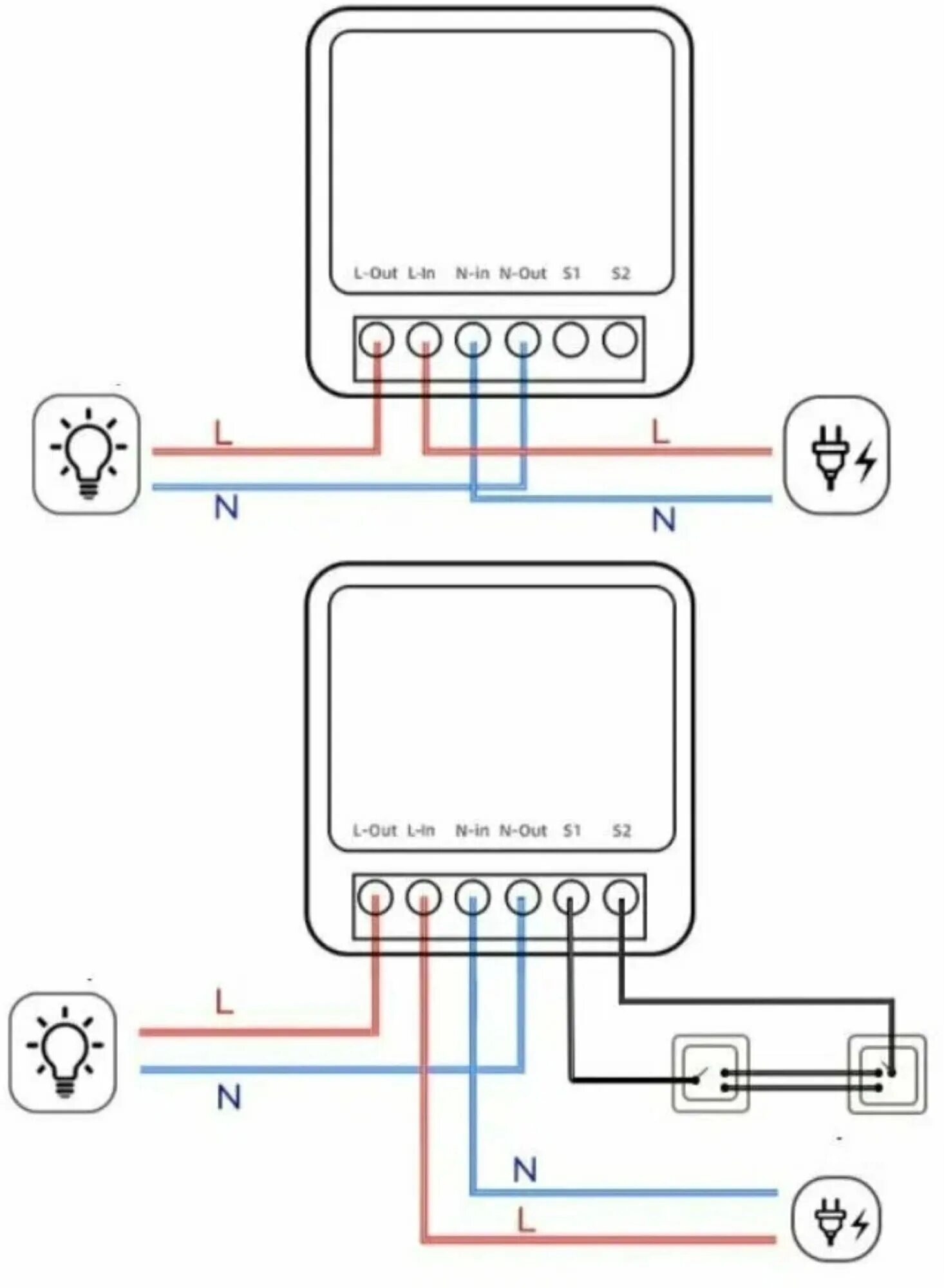 Подключение смарт выключателя Умное реле Wi-Fi переключатель 16 A - купить в интернет-магазине по низкой цене 