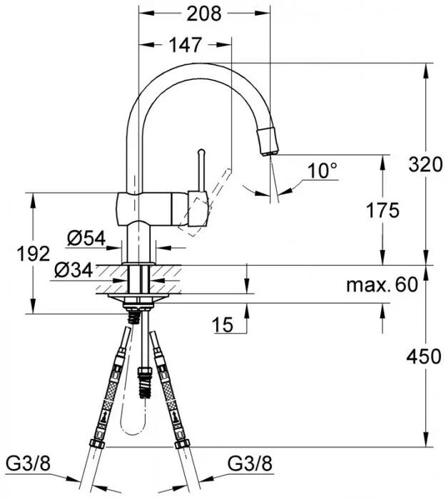 Подключение смесителя grohe 3 8 Мебель для ванной Opadiris Даллас с зеркальным шкафом. Купить - 48 964 руб. Инте