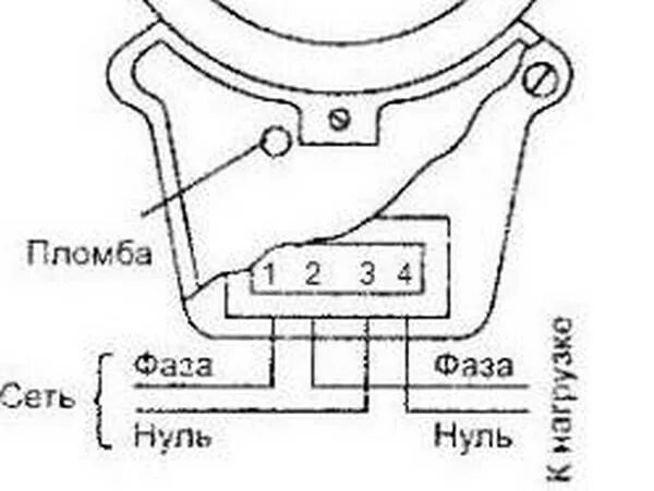 Подключение советского счетчика электроэнергии Схема подключения старого советского электросчетчика