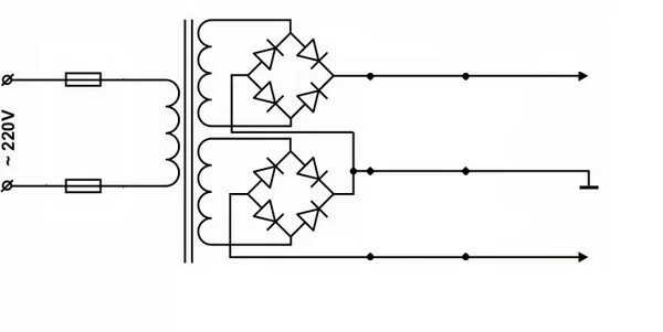 Подключение средней точки трансформатора Ответы Mail.ru: С трансформатора нулевую точку, землю к корпусу до кондёров нада
