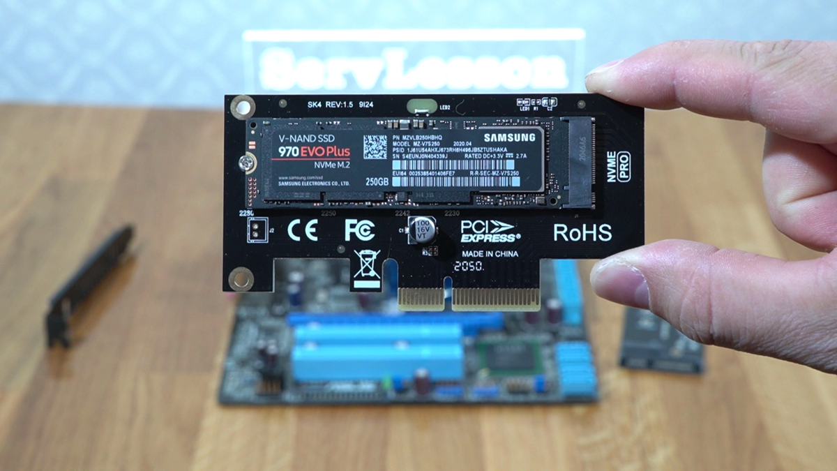 Подключение ssd к телевизору Как подключить SSD M.2, если на материнской плате нет такого разъема ServLesson 