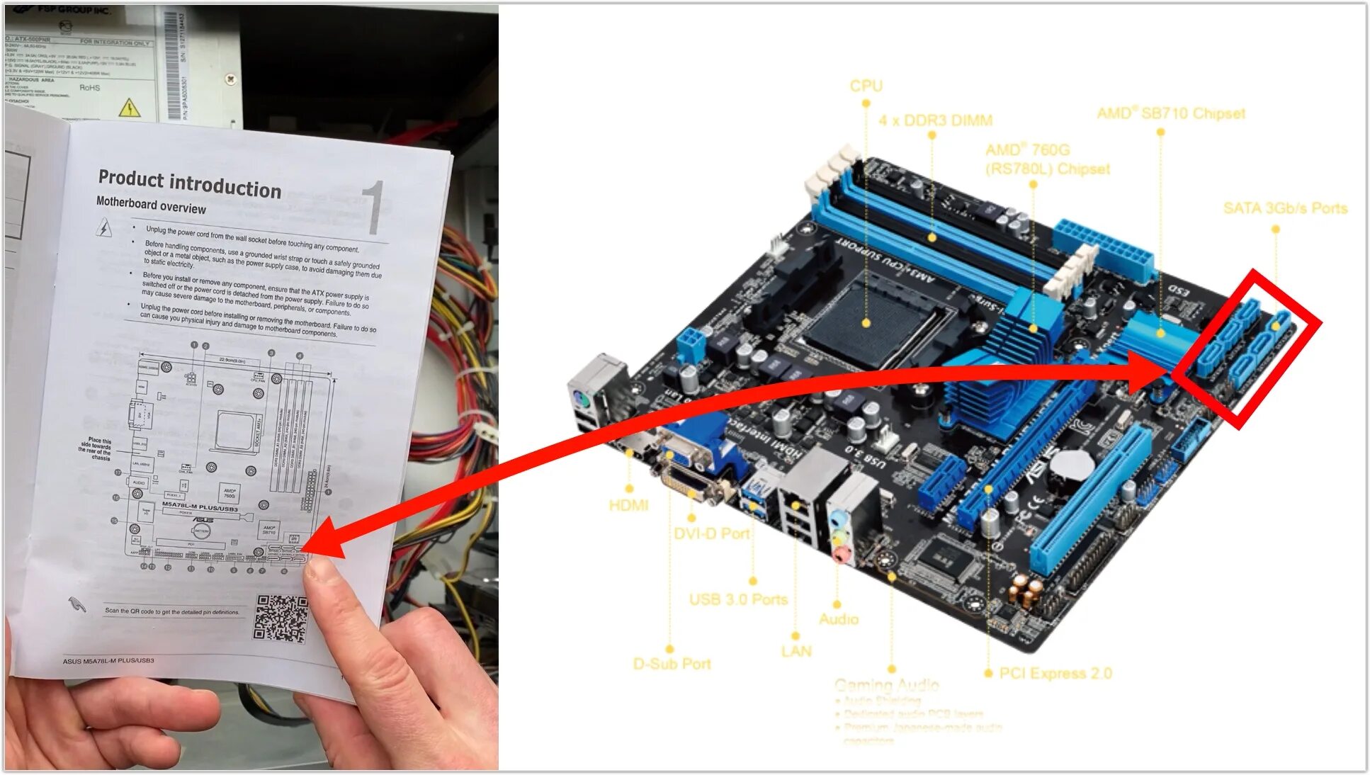 Подключение ssd sata 3 к материнской плате Часть 11. Как подключить SSD диск к компьютеру