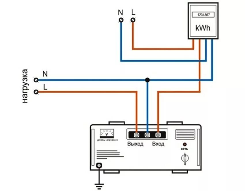 Подключение стабилизатора частном доме схема КАК Подключить стабилизатор напряжения