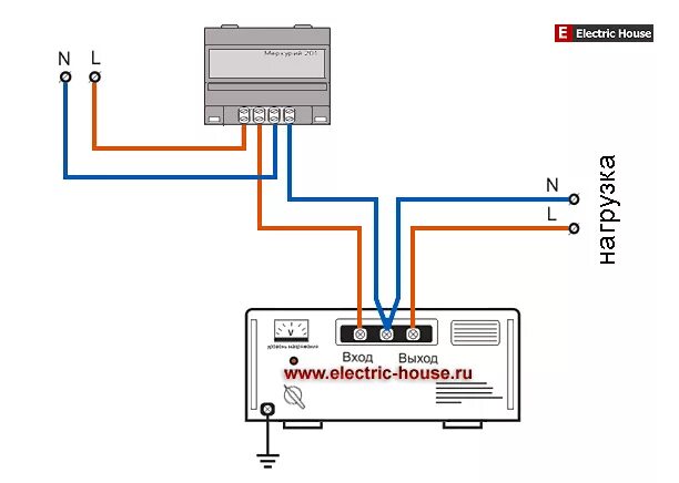 Подключение стабилизатора частном доме схема Подключение стабилизатора напряжения - Статьи по электрике - Электрика в доме - 