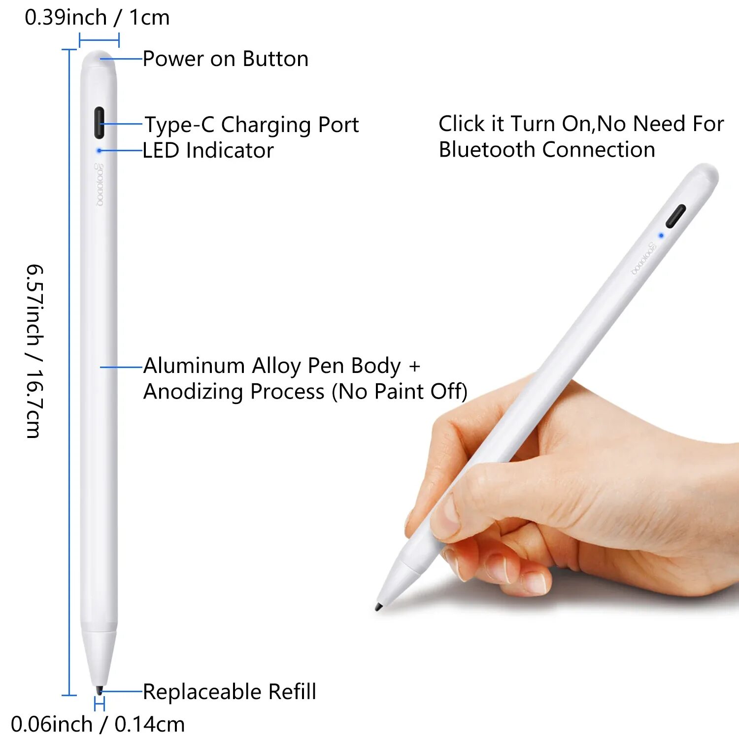 Подключение стилуса к телефону Сенсорный Стилус GOOJODOQ для apple pencil 2 1, для iPad 9,7 2018 Pro 11 12,9 20